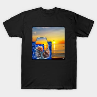 Glassy Beach Sunset T-Shirt